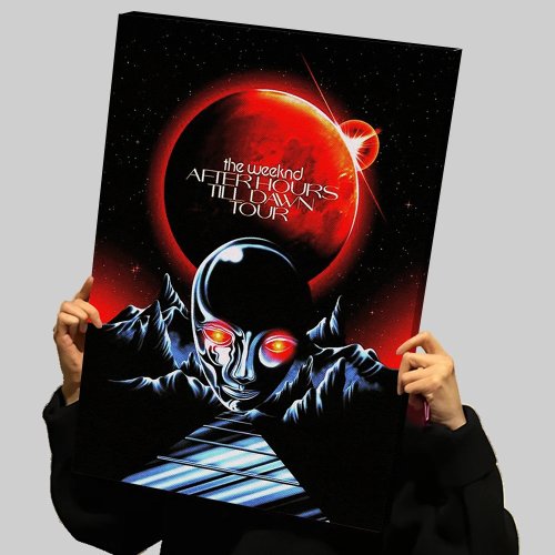 Poster kanvas The Weeknd — cetakan musik kustom, hiasan dinding untuk kamar tidur