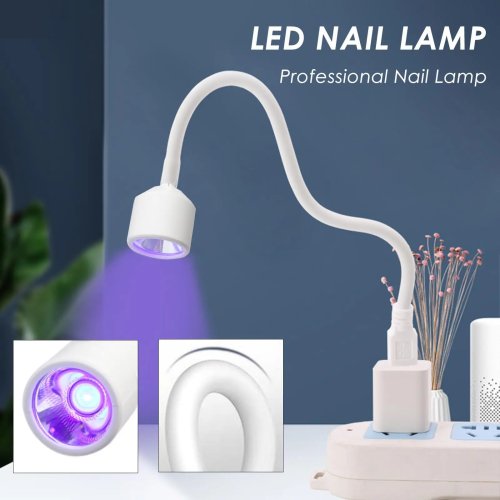 Portable UV/LED Nail Lamp – 360° Adjustable Tube Nail Dryer for Gel Polish & Nail Art