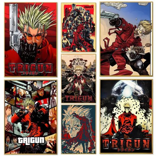 Póster anime Trigun: Stampede — impresión en papel, decoración mural para salón, dormitorio, cafetería o bar