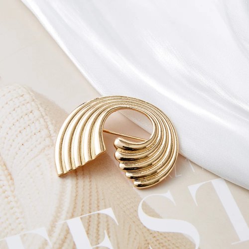 Broche ondulado com inseto de vidro — Pin unissexo para senhora, acessório para festa/banquete e mochila, presente