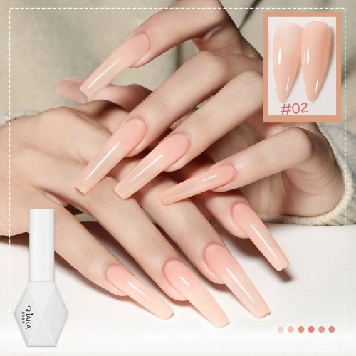 SHAKA Gelnagellak 'Ice Skin' nude roze, 1–6 stuks – Nieuw 2026, veelzijdig voor nail art