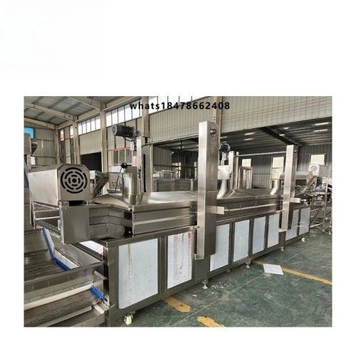 Commercial Potato Chips Production Line — Continuous Fryer Machine with Oil Drain