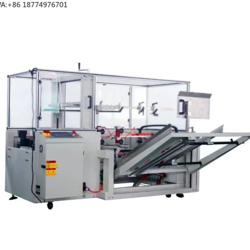 Máy đóng gói thùng carton tự động – băng chuyền, mở thùng, gấp hộp, dán keo và bơm đầy (dành cho thực phẩm)