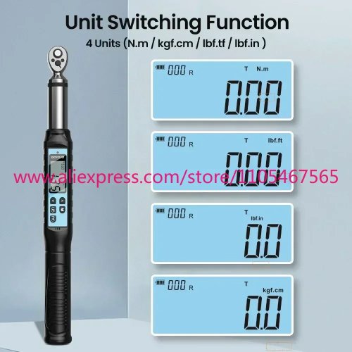 Cyfrowy klucz dynamometryczny GOYOJO 1/2" i 3/8" – elektroniczny miernik momentu z pamięcią, do samochodu i roweru