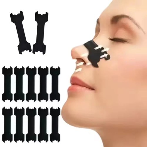 Miếng dán mũi màu đen (60/30/10 cái) – Cường độ cao, chống ngáy không xâm lấn, hỗ trợ thở khi ngủ cho người lớn và trẻ em