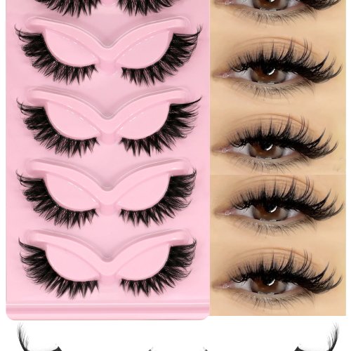 Mi giả Veltrinay Cat Eye faux mink, dải trong suốt, hiệu ứng tự nhiên và tơi mảnh