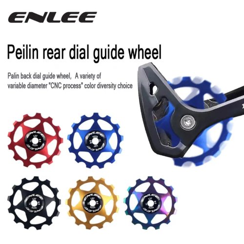 ENLEE Schaltrolle hinten 11T/13T – Aluminium-Umlenkrolle mit Keramiklager für MTB, passend für 4/5/6 mm