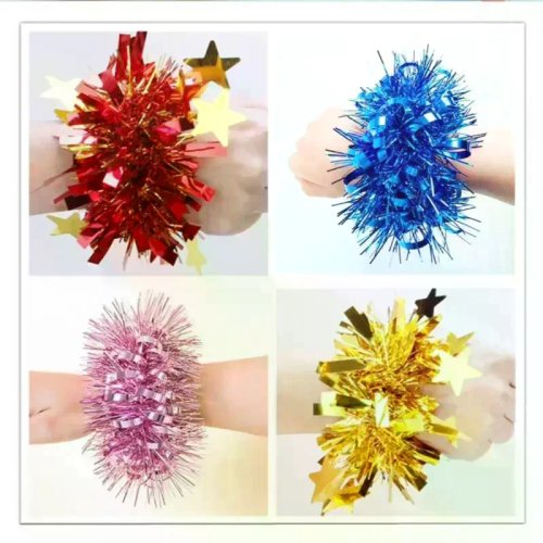 Pompones para porrista en forma de flor con asa doble — para baile, fiesta y competencia