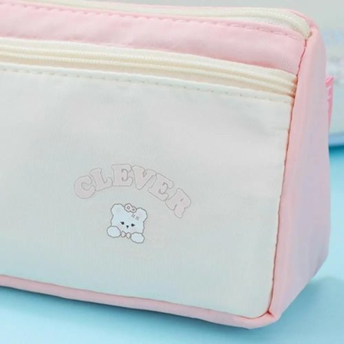 Cartoon-Bär Y2K Stiftemäppchen – Wasserdichte Tasche aus Verbundstoff für den Schreibtisch, koreanischer Y2K-Look