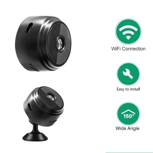 Cámara mini A9 WiFi inalámbrica - Cámara de seguridad inteligente y grabadora de video para monitorear bebés y mascotas