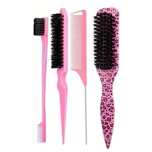 Щётка Bristle для slick-back — Гладящая щётка для хвоста и пучка, укрощает baby hair и торчащие волосы, edge control, для начёса/teasing
