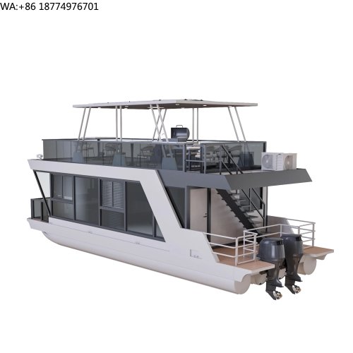 Casa flutuante — iate de passageiros de luxo, barco-restaurante e de pesca