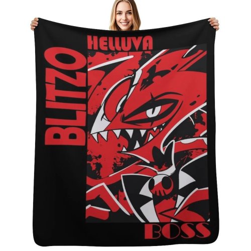 Manta Helluva Boss Blitzo, suave para picnic, playa y camping