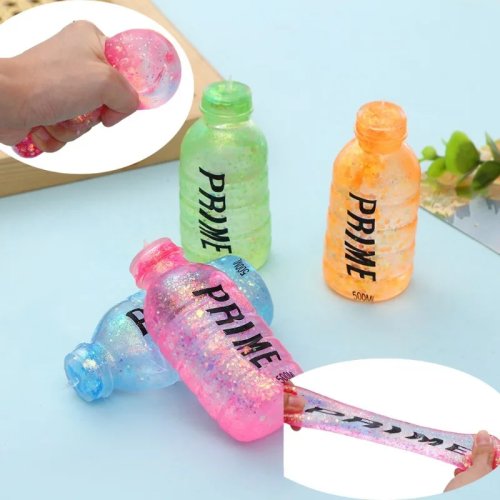 Tabas スクイーズ 飲料ボトル — もっちりオーロラマルトース 押して遊べるソフトフィジェット、べたつく感覚のストレス解消おもちゃ ギフト
