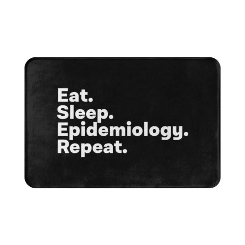 Thảm chùi chân/thảm trải sàn mềm chống trượt 'Eat Sleep Epidemiology Repeat' – quà tặng cho nhà dịch tễ học
