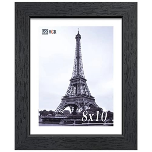 Marco de fotos madera texturizada 8x10 – para pared o sobremesa, vertical u horizontal, para fotos y obras de arte