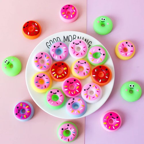 Squishy donat anti-stres dengan rebound lambat, mainan empuk mirip makanan
