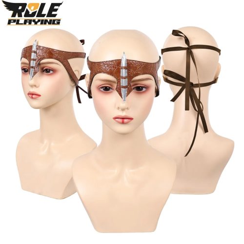 アバター風ブラウンレザーヘアバンド（レディース） コスプレ・衣装アクセサリー