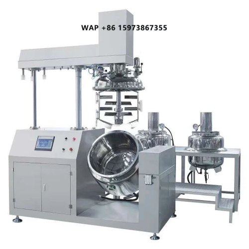 Serbatoio miscelatore emulsionante a vuoto SS304/316L — Omogeneizzatore totalmente automatico con riscaldamento elettrico per produzione di lozioni e creme