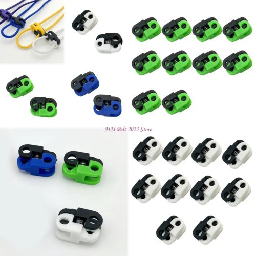 Pack 10 topes de cordón de nylon con resorte — ligeros y resistentes, para bajos de ropa y puños de pantalón