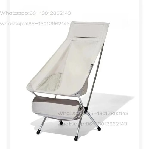 Silla plegable ultraligera de aleación de aluminio, respaldo alto — silla portátil para camping, pesca y playa