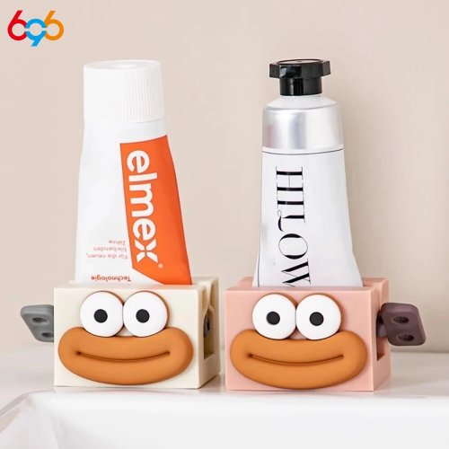 Exprimidor manual de pasta dental con diseño divertido – clip/soporte para tubo, porta pasta para baño