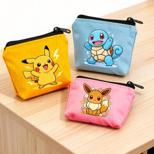 Dompet Koin Mini Pokémon Pikachu Kawaii, Pouch Gantungan Kunci, Hadiah Ulang Tahun Anak