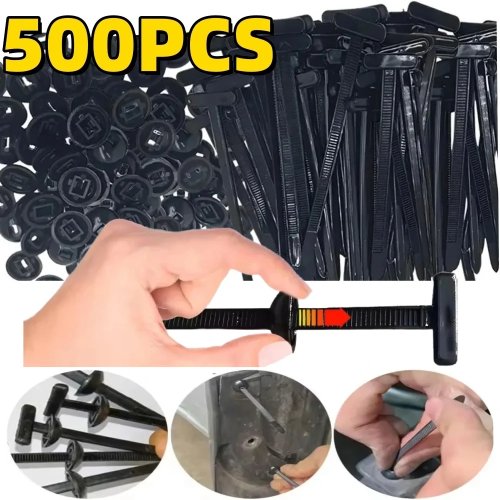 500 pezzi fascette stringicavo in nylon — resistenti, autobloccanti, sganciabili e riutilizzabili, resistenti ai raggi UV, per interno/esterno