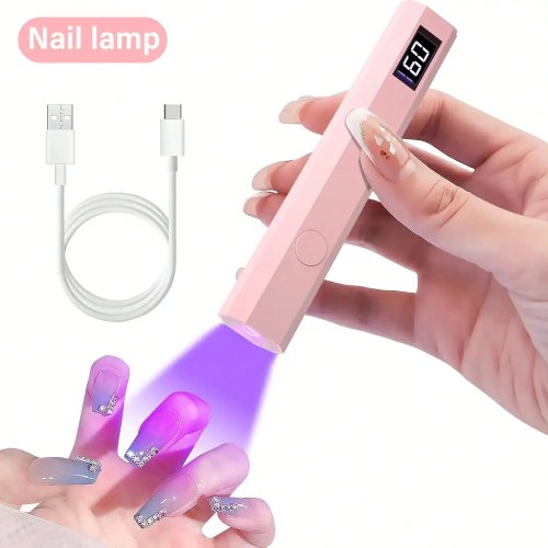 ポータブルミニネイルドライヤー USB 180mAh UV/LEDライト ジェルネイル硬化用 家庭・サロン用