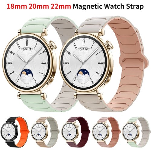 18mm マグネット式スポーツシリコンバンド、Huawei Watch GT4/GT5/GT5 Pro（41/42mm）対応、ユニセックス