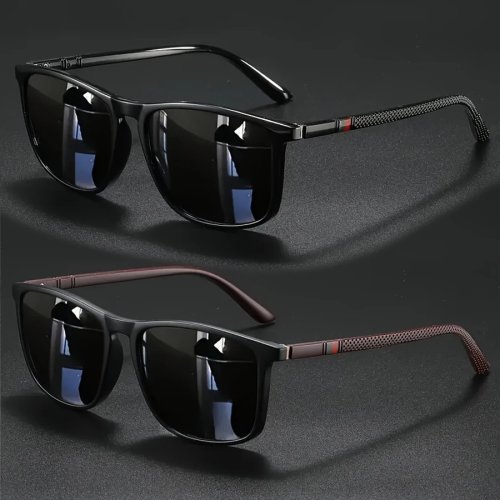 Luksusowe kwadratowe okulary przeciwsłoneczne vintage do jazdy na rowerze - unisex, modne do prowadzenia, podróży i wędkowania, UV400