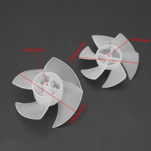 Aspa plástica mini para motor de secador de cabello, 4/6 palas — repuesto, mayoreo/dropshipping