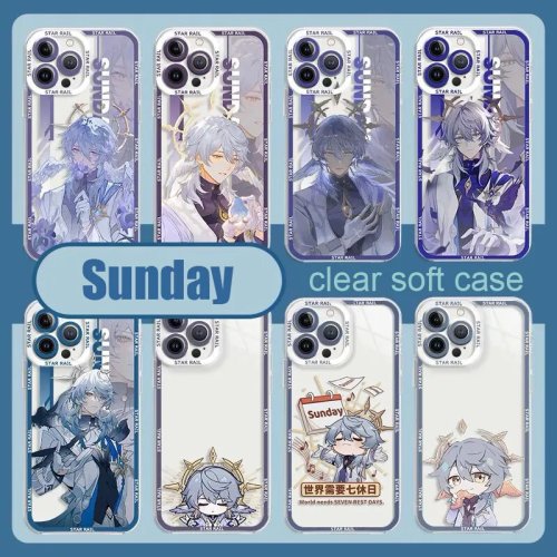Honkai Star Rail「Sunday」クリアケース（Motorola Moto G22/G30/G52/G53/G32/G73/G72/G71/G60S/G9 Play Plus/Edge 40 Pro用）
