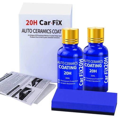2 uds. Recubrimiento cerámico líquido 20H para coche – Sellado hidrofóbico para pintura y cristales, cera antiarañazos