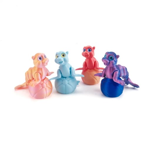 Figurina foca 3D stampata, carina - articolazioni mobili, decorazione da scrivania e giocattolo per bambini