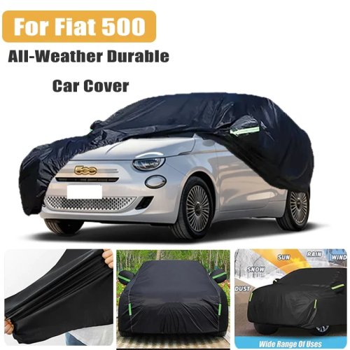 Capa para automóvel Fiat 500 todas as estações - proteção exterior, impermeável, antipoeira, resistente ao calor