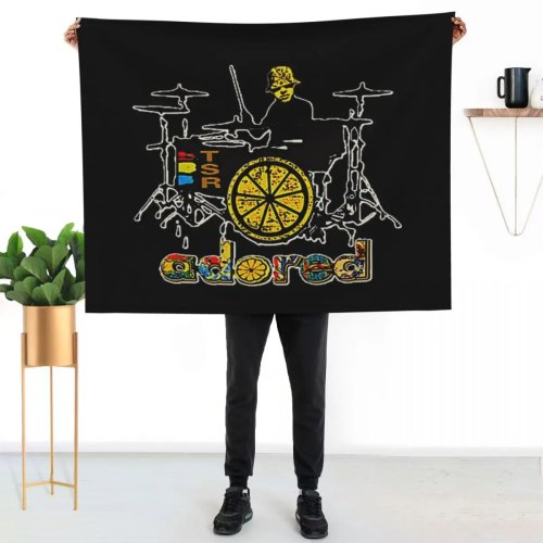 The Stone Roses „Adored“ Reni Schlagzeug-Motiv Kuscheldecke – Decke für Sofa/Wohnzimmer