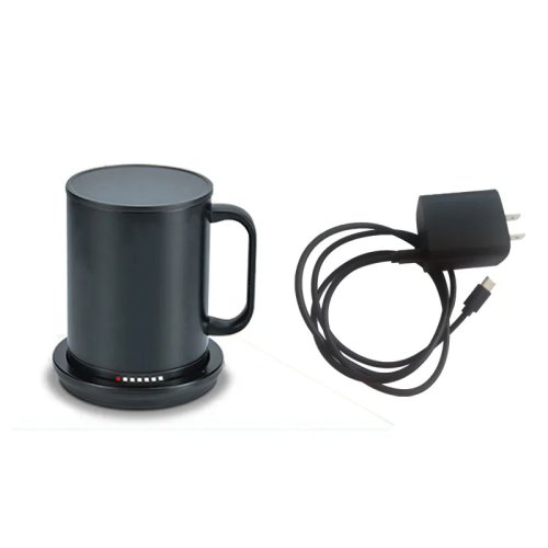 Taza térmica eléctrica inteligente con calentamiento automático y control de temperatura personalizable, aislamiento al vacío, acero inoxidable 304 y Bluetooth