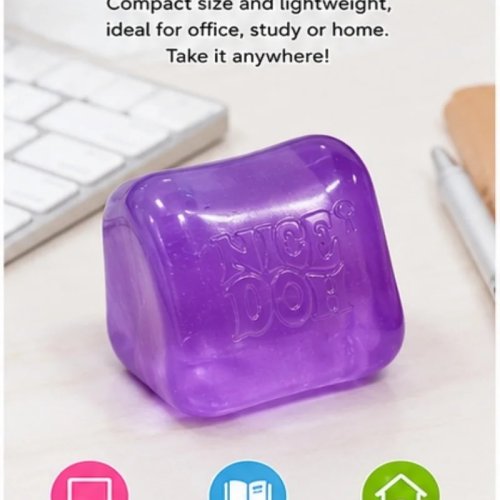 Cubetto squishy a ritorno lento antistress — pallina morbida sensoriale, giocattolo fidget per l'ansia, idea regalo da scrivania