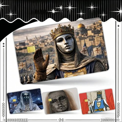Miếng dán chống nước cho thẻ Baldwin IV Vua Giêrusalem — miếng bọc/skin mặt trước cho thẻ ngân hàng/thẻ ghi nợ và vé xe buýt