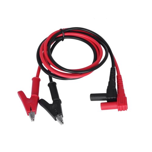 Câbles de test 90 cm 20A – Pince crocodile vers fiche banane 4 mm, lot de 2 pour multimètre