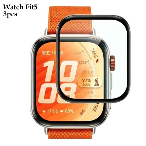 Pelindung layar untuk Huawei Watch Fit 5 / Fit 5 Pro — perlindungan penuh, HD, anti-gores