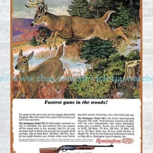 Металева табличка Remington Rifle 1964 — вінтажний жерстяний плакат, декор стіни «полювання на оленя» для чоловічого куточка або гаража