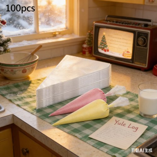 Confezione da 100 sacchetti pasticceria monouso bianchi in plastica – Impugnatura comoda per decorare torte
