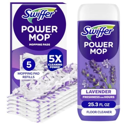 Recarga Swiffer Power Mop — Pack de panos/almofadas para pavimentos (azulejo, vinil, laminado, madeira), uso geral