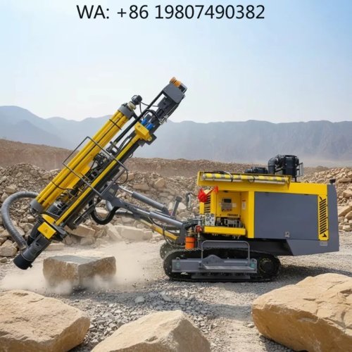 Full-hydraulic high-pressure mining drilling rig for jet grouting, ground anchors and foundation works