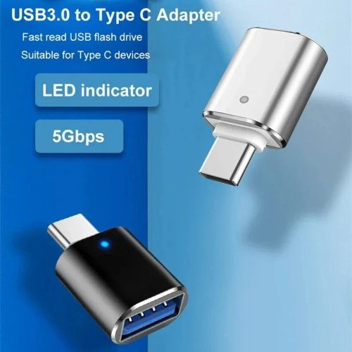 Adaptador USB-A para USB-C – transferência de dados e ligação de disco rígido, compatível com carregamento rápido PD para MacBook