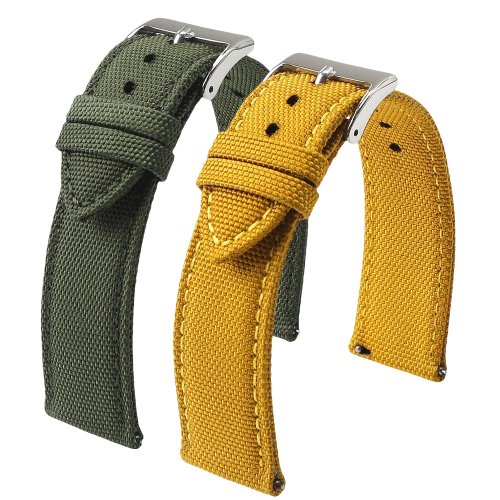 Horlogeband 18/19/20/21/22/24 mm — waterdicht zeildoek, dubbelzijdig nylon, snelwissel sportband voor heren