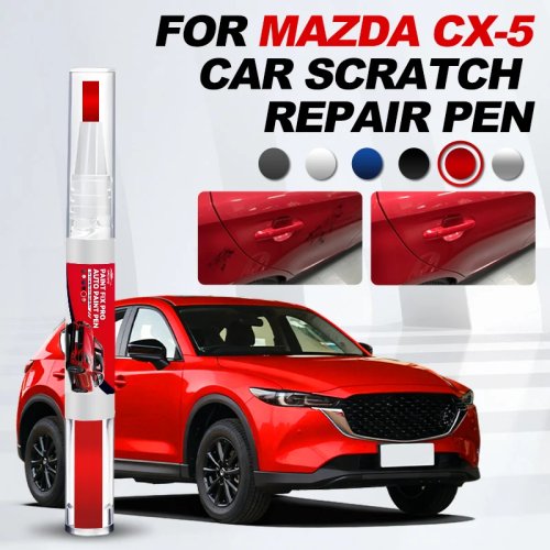 ปากกาแต้มสีสำหรับ Mazda CX-5 (2012–2025) KE/KF — ซ่อมรอยขีดข่วน แต้มสีรถ DIY สีดำ/สีขาว