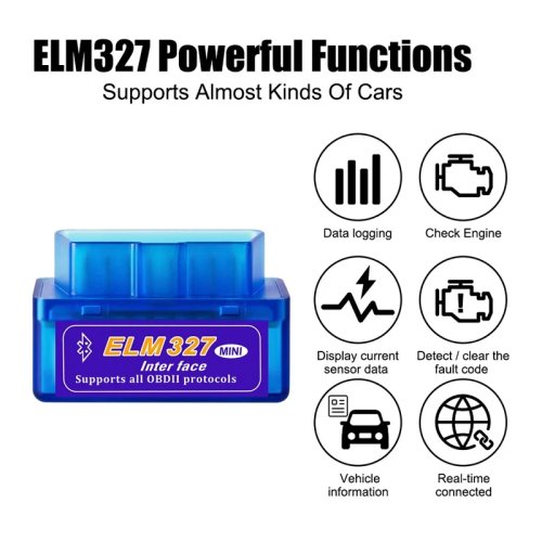 Mini skaner OBD2 ELM327 V2.1 bezprzewodowy — czytnik kodów i narzędzie diagnostyczne do samochodu